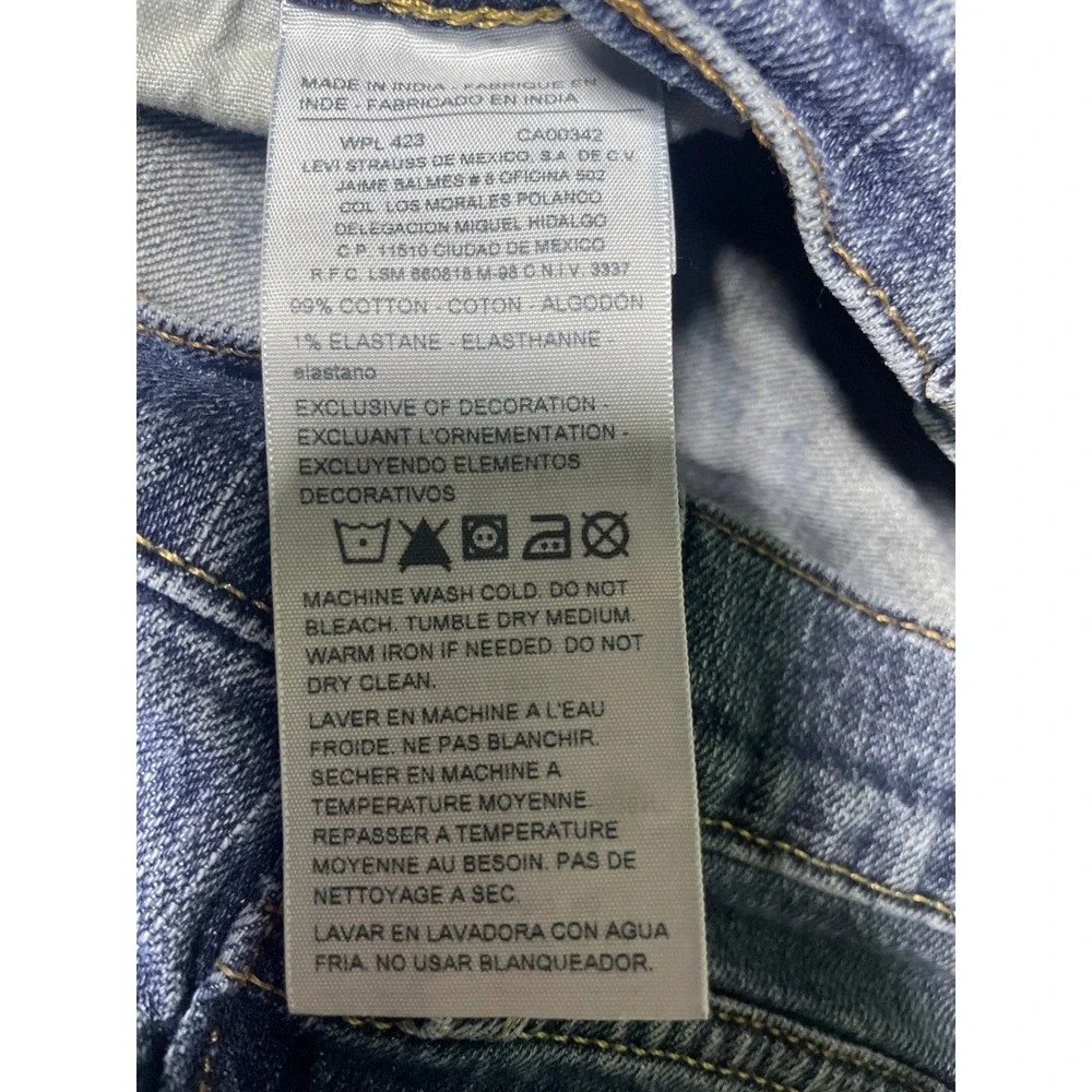 Signature Levi Strauss Mens Straight Leg‎ Blue Jeans Medium Wash 36x32 Stretch